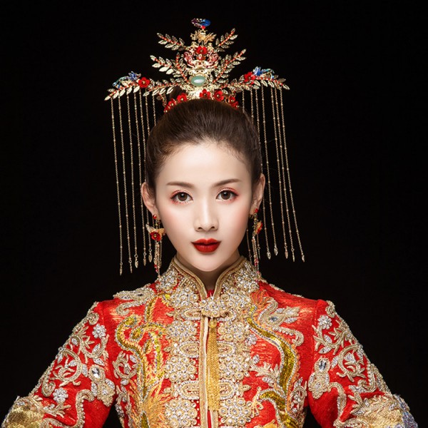 Chinese Oriental Style Traditional Bridal Headdress empress