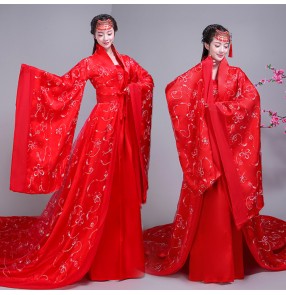 Chinese traditional ancient Tang Dynasty Queen Fairy performance costumes Hanfu ancient women's Chinese bride wedding cosplay dress