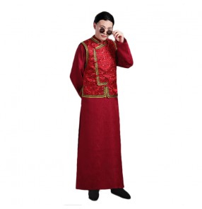 Chinese traditional Qing dynasty robes for men official uniform male talent costume film and television drama shooting costume prince emperor cosplay gown performance costume