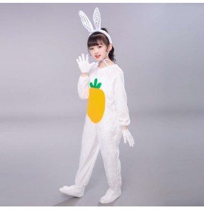 Christmas children's bunny cosplay costumes stage performance kids animal costume white rabbit dance costume infant animal costumes