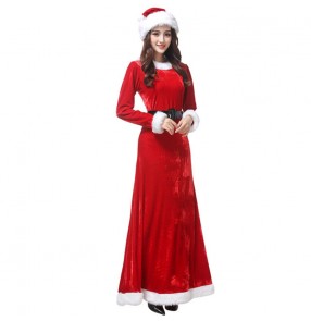 Christmas stage performance drama cosplay costumeS for women velvet fabric bunny girl costume stage performance sexy white fluffy Christmas costume