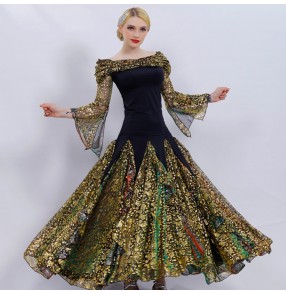 Custom size Flamenco dresses ballroom waltz tango dance dresses for female women modern dance professional competition dresses