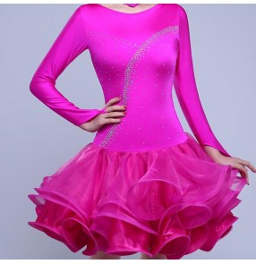 Custom size women children latin dance dresses for female girls rumba salsa samba chacha dance dresses stage performance cosplay costumes