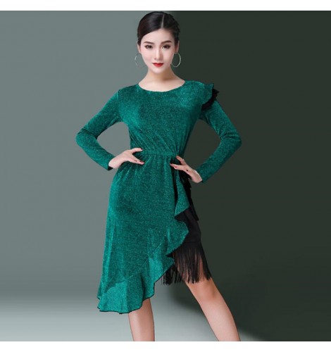 dark green girls dress