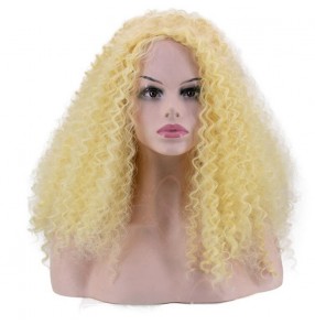 European American bar gogo dancers night club jazz dance wigs yellow gold red green ds explosion head exaggerated corn whisker curls fluffy long wig