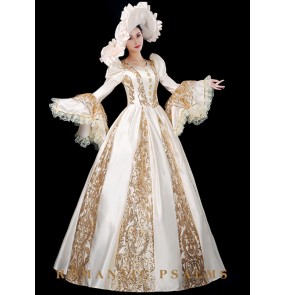 European classical palace style medieval dress European-style court performance stage costumes Retro European style aristocratic evening dress skirt for women