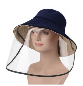 fisherman hats with face shield detachable Anti saliva droplets virus dustproof full face cover outdoor sun hats