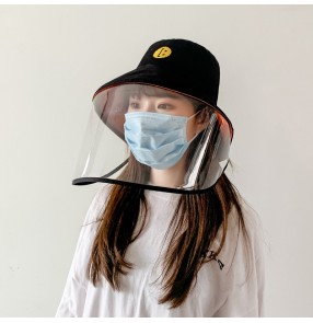 Fisherman's cap with face shield for women anti-spray dustproof protective cap sun hat 