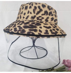 fisherman's cap with pvc face shield antivirus spray saliva protective sun cap for women