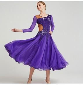 flamenco Competition stage performance waltz tango ballroom dance dresses for female lady professional practice dance skirt dress
