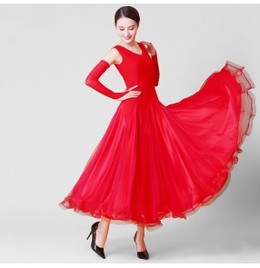 flamenco dresses Women's ballroom dresses for female violet green red stage performance professional tango waltz dancing big skirt