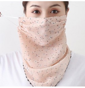 Floral reusable face masks for women anti-uv sun protection outdoor running cycling sports mouth scarf face mask for female 