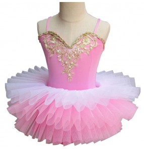 Girls ballet dresses for kids children pink  modern dance tutu skirt stage performance professional swan lake tutu skirts dresses