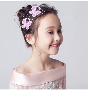 Girls children fairy drama cosplay butterfly hair pin stage performance model show hair accessories