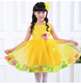 Girls children jazz singers chorus stage performance dresses children kids drama fairy princess cosplay costumes