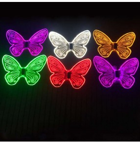 Girls children stage performance led light fairy dresses cosplay butterfly wings christmas party cosplay princess dress wings