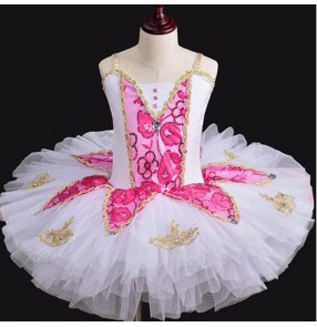 Girls children tutu skirt little swan lake modern dance ballet dress stage performance ballerina dresses