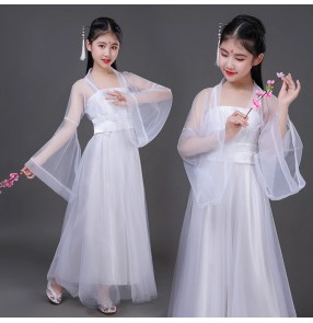 Girls chinese folk dance fairy dresses ancient traditional princess korean japanese kimono dresses stage performance anime drama cosplay robes