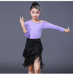 Girls competition latin dresses stage performance modern dance latin salsa rumba chacha dance skirts dresses