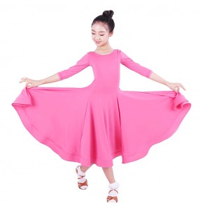 Girls kids ballroom latin dresses salsa chacha rumba stage performance skirts costumes dress