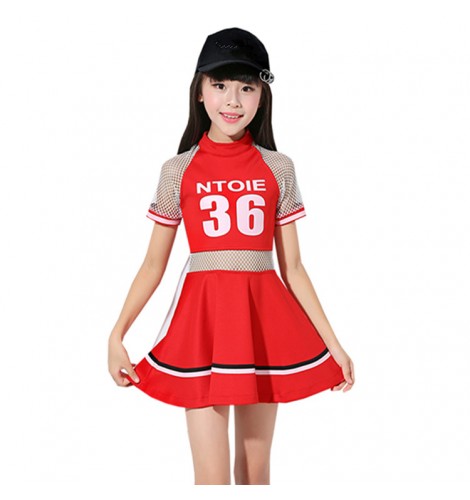 Girls kids hiphop cheerleaders stage performance dresses kids children ...