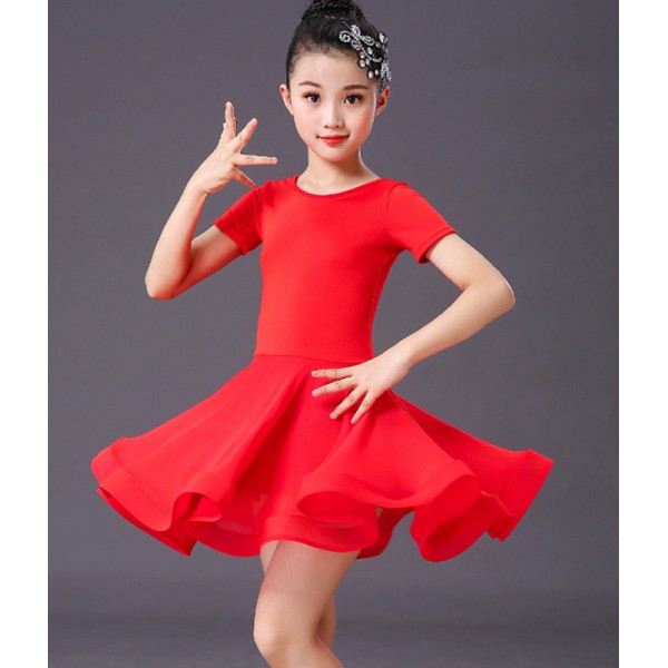 Girls kids latin dance dresses salsa chacha ballroom dance dress ...