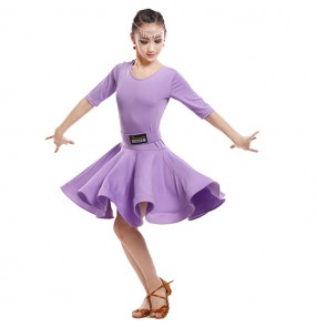 Girls kids latin dresses robe latine de filles salsa chacha rumba stage performance dance skirts costumes