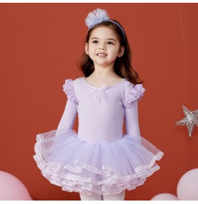 Girls kids toddlers light blue pink purple tutu skirts ballet ballerina dance leotard dress birthday party dress up pageant show princess dress for kids  