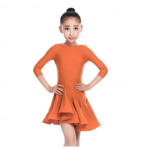Girls latin dance dresses stage performance professional salsa chacha rumba dancing outfits