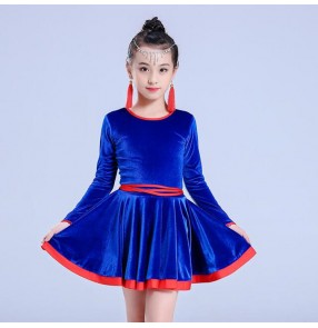 Girls latin dresses competition stage performance professional chacha rumba salsa dance dress costumes