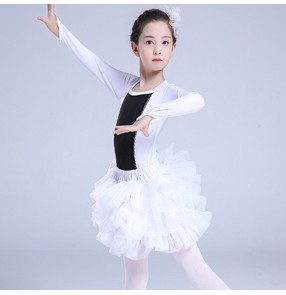 Girls modern dance ballet dresses children kids swan lake dress stage performance tutu skirts ballet costumes