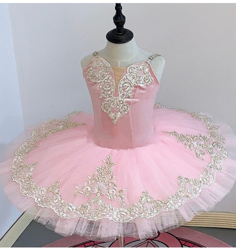 Girls kids pink white black tutu skirt ballerina ballet dance dress stage  performance little swan lake modern dance ballet dance costumes concert  prom