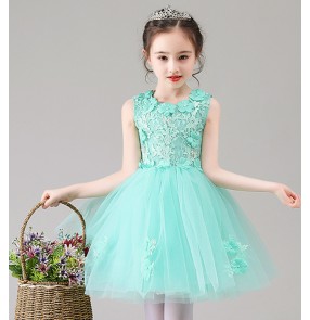 Girls princess modern dance dresses kids children jazz dress chorus flower girls party singers show cosplay dresses 