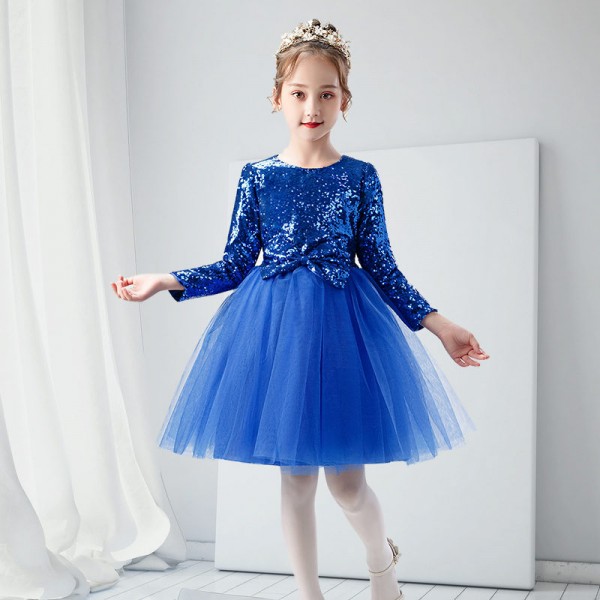 blue princess dress girl