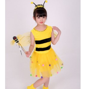 Girls stage performance bee performance dresses competition singer chorus cartoon anime drama bee cosplay outfits dresses