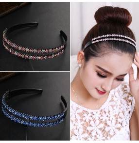 Hair band female Korean headband hair hoop bling hair clip barrette hairpin adult female non-slip headband headwear