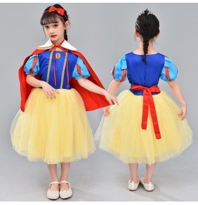 Halloween princess cosplay dresses children's performance costume kindergarten girl puffy skirt choir singers performing dresses