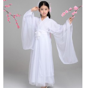 Hanfu Chinese traditional folk dance costumes girls kids princess dresses ancient drama cosplay fairy dresses robes
