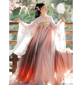 Hanfu for women chinese ancient folk costumes for female Han Tang Dynasty oriental empress princess dance dresses photos shooting fairy princess for lady