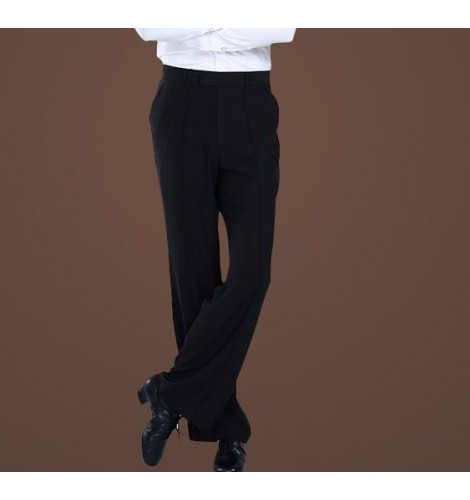 Latin Dance Pants : Black with striped on hip with loop in waist with ...