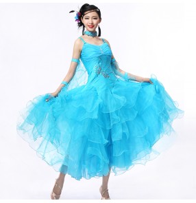 Ballroom standard dance dress,Ballroom dance competition dress,Women,girl,adult dance dress ballroom waltz dress flamenco