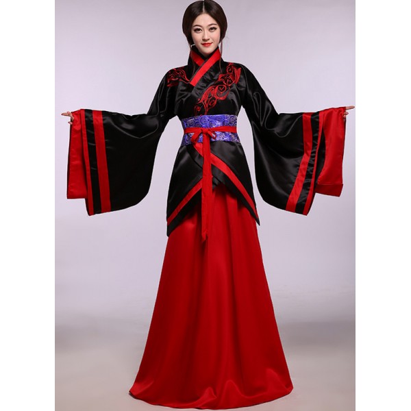 black and red kimono dress