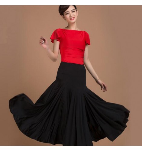 Ballroom Dance Wear : Black colored women's ladies female competition ...