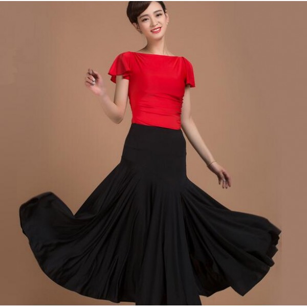 Ballroom Dance Wear : Black colored women's ladies female competition ...