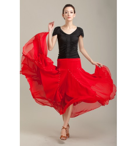 Chiffon Ballroom Dance Skirts Ballroom Dance Competition Dresses Waltz ...