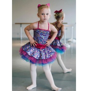 Girls children sequined ballet dance dress leotard skirt 