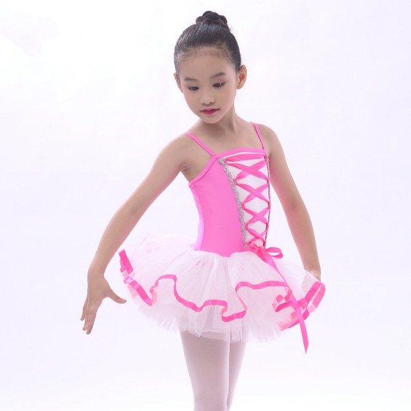 Girls' kids children leotard tutu skirt ballet dance dress costume