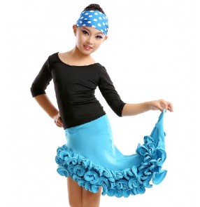 Girls latin dance dress set latin dance top latin skirt 
