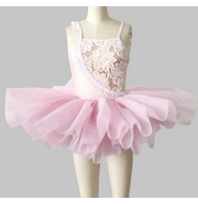 Girls pink tutu skirt leotard ballet dancing dress