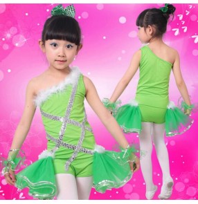 Green turquoise red tutu skirt girls kids child children Toddlers leotard baby  paillette tutu skirt ballet  gymnastics practice dance costumes 